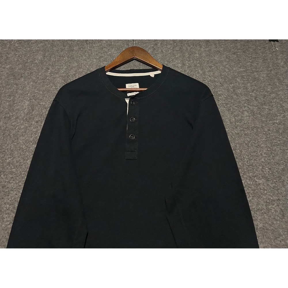 Rag and bone standard issue size 2XL black henley cotton blend casual